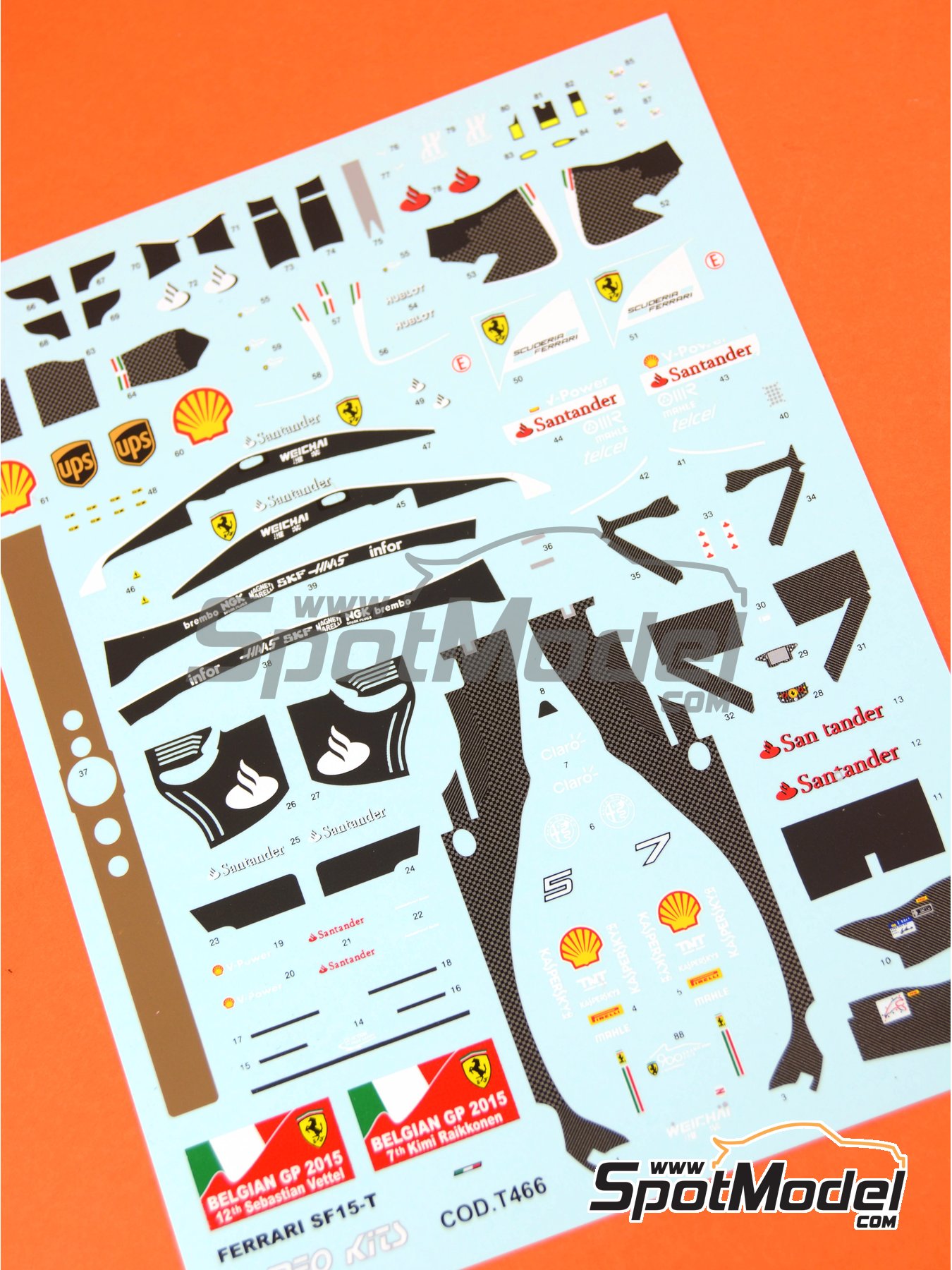 Tameo Kits DK433: Marking / livery 1/43 scale - Ferrari SF15-T